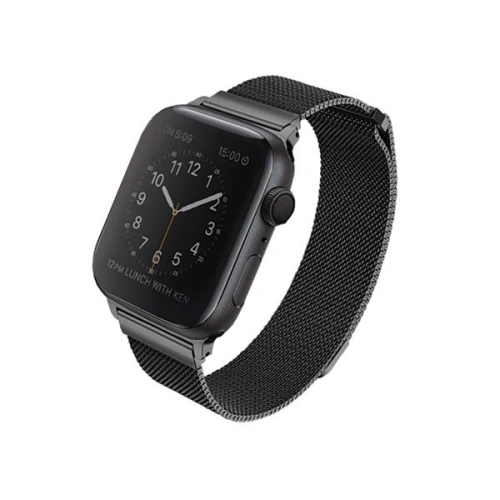 Kup Pasek UNIQ Dante Apple Watch 4/5/6/7/SE/8/9/Ultra 44/45/49mm oțel inoxidabil negru/midnight black - UNIQ141BLK - {ean13} - Sklep Home Screen