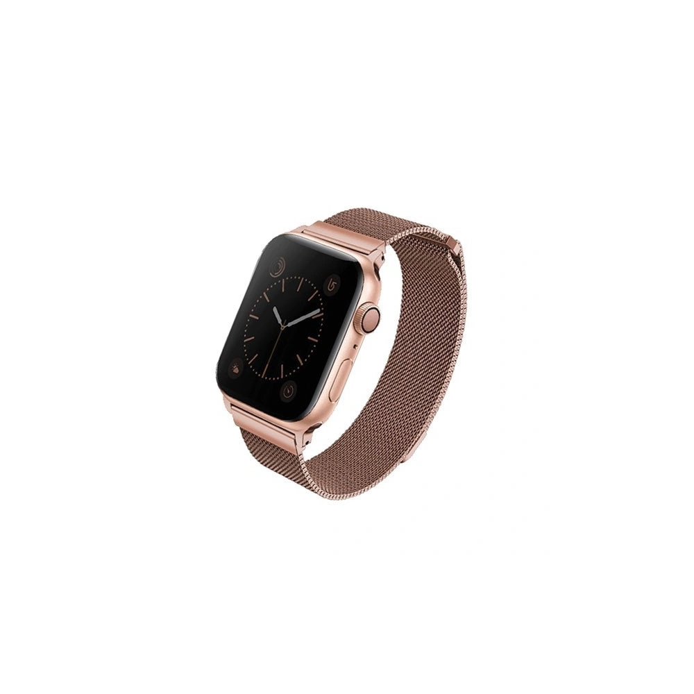 Pasek UNIQ Dante Apple Watch 4/5/6/7/SE/8/9/Ultra 44/45/49mm Stainless Steel różwo-złoty/rose gold