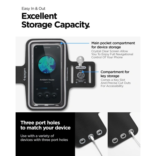 Buy Spigen A703 Dynamic Shield Armband 6.9" Black - SPN3391 - {ean13} - Home Screen Store Europe