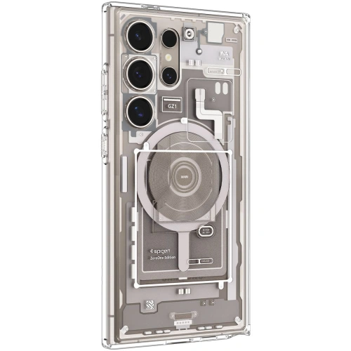Kup Etui Spigen Ultra Hybrid OneTap Ring MagSafe Samsung Galaxy S24 Ultra Zero One Natural Titanium - SPN3392 - {ean13} - Sklep Home Screen