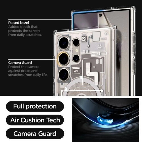 Kup Etui Spigen Ultra Hybrid OneTap Ring MagSafe Samsung Galaxy S24 Ultra Zero One Natural Titanium - SPN3392 - {ean13} - Sklep Home Screen