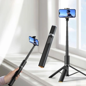Buy Tech-Protect L08s Bluetooth Selfie Stick Tripod Black - THP2779 - {ean13} - Home Screen Store Europe