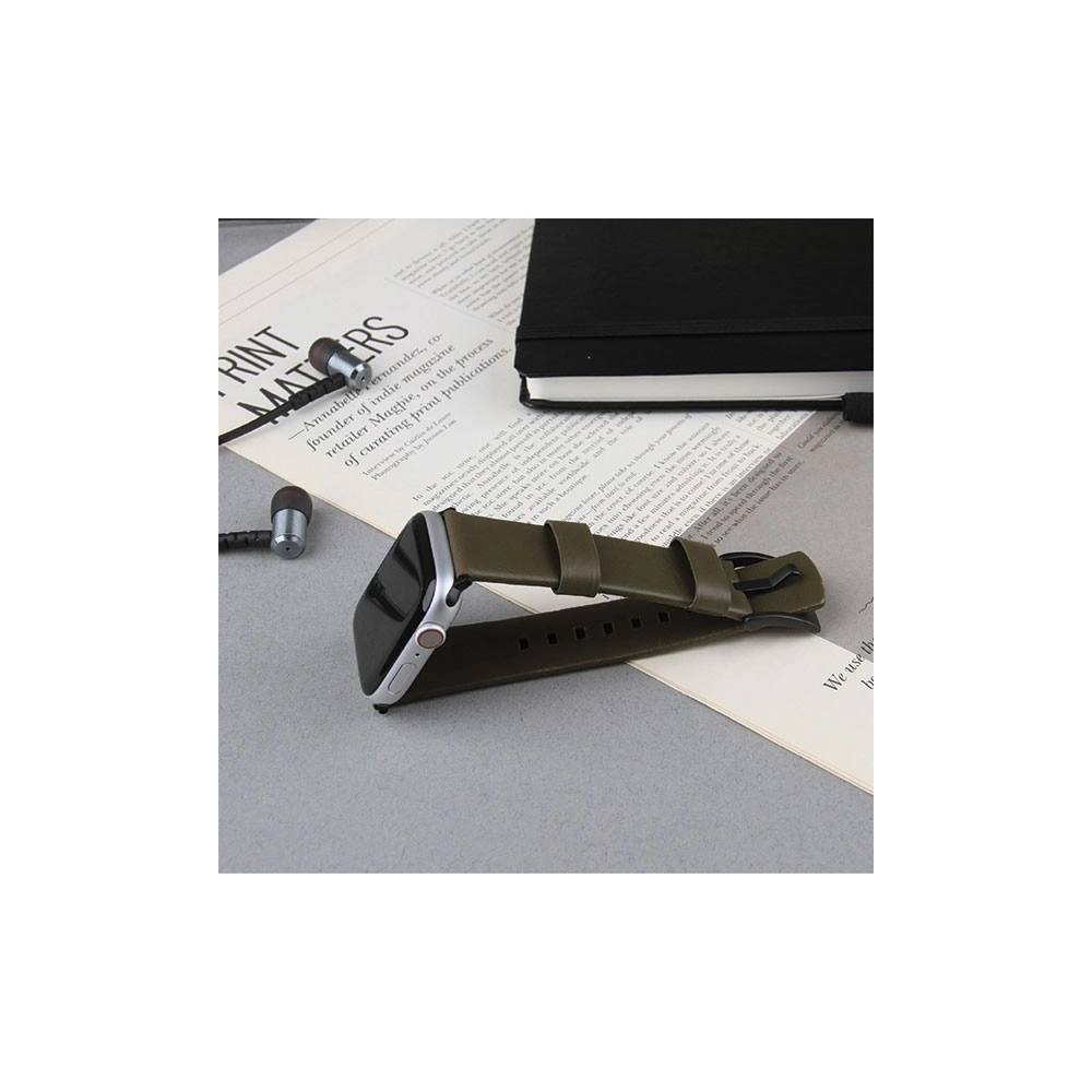 Pasek UNIQ Mondain Apple Watch 4/5/6/7/SE/8/9/Ultra 44/45/49mm Genuine Leather niebieski/royal blue