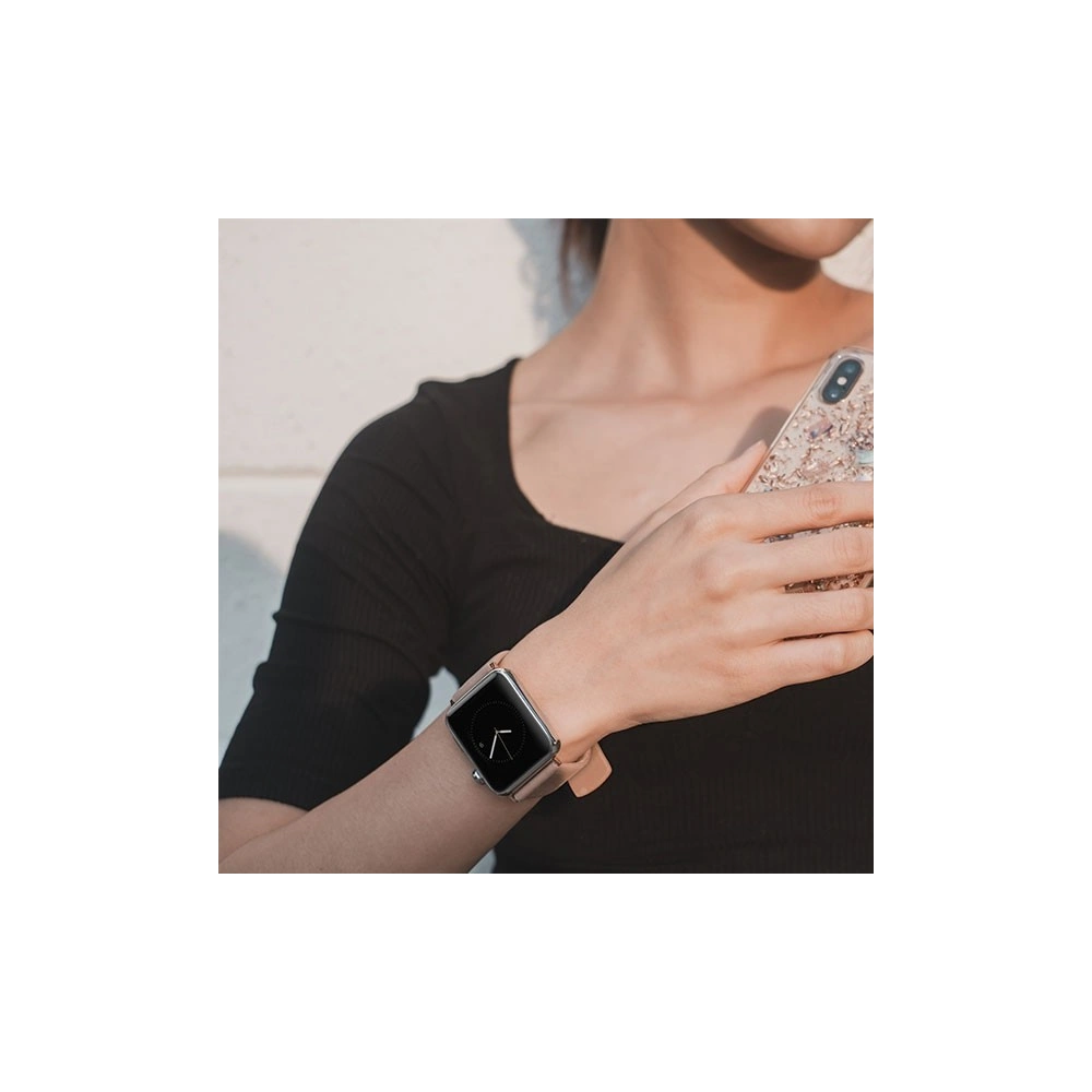 Pasek UNIQ Mondain Apple Watch 4/5/6/7/SE/8/9/Ultra 44/45/49mm Genuine Leather niebieski/royal blue