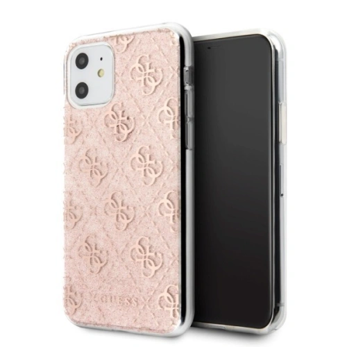Kup Etui Guess GUHCN61PCU4GLPI Apple iPhone 11 różowy/pink hard case 4G Glitter - GUE226PNK - {ean13} - Sklep Home Screen