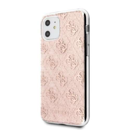 Kup Etui Guess GUHCN61PCU4GLPI Apple iPhone 11 różowy/pink hard case 4G Glitter - GUE226PNK - {ean13} - Sklep Home Screen