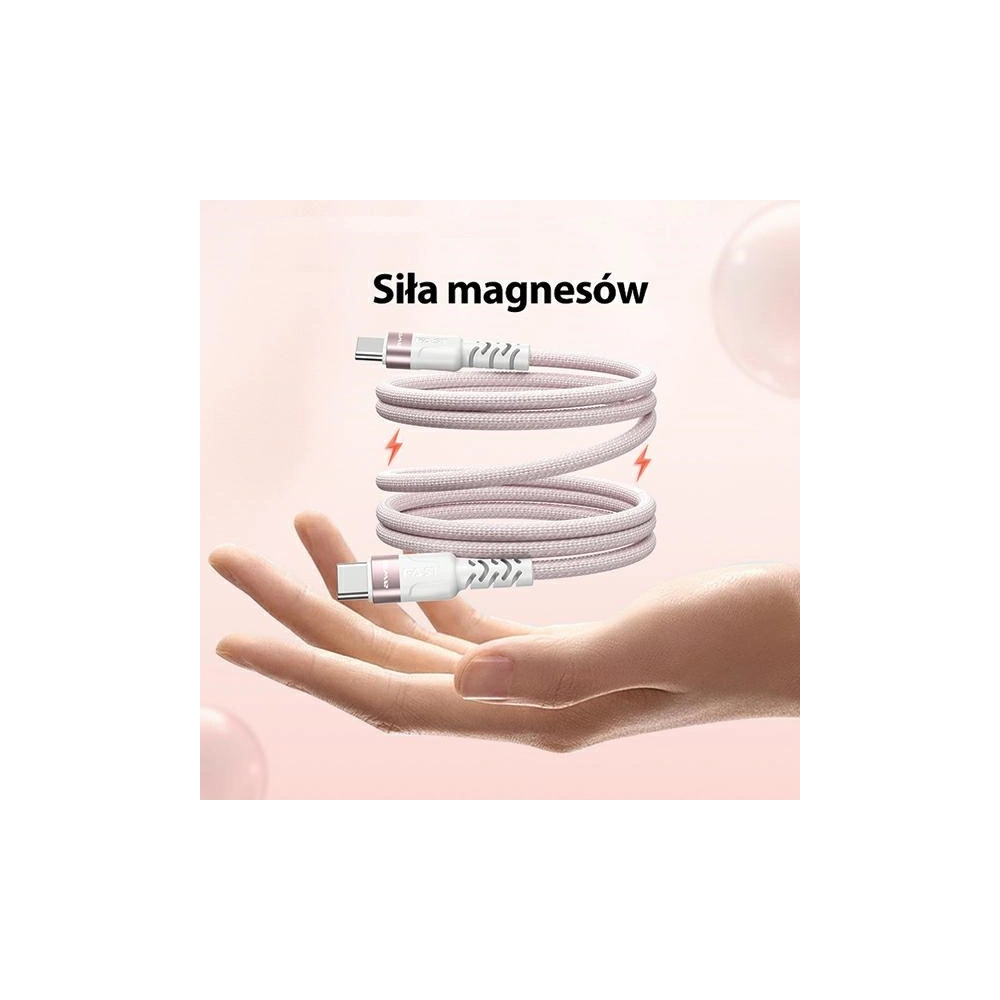 Kabel magnetyczny AWEI CL-166T USB-C / USB-C czarny/black