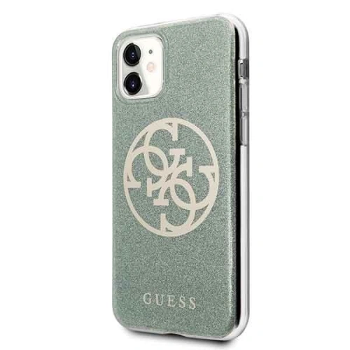 Kup Etui Guess GUHCN61PCUGLKA Apple iPhone 11 khaki tvrdý obal 4G Circle Glitter - GUE227KHA - {ean13} - Sklep Home Screen