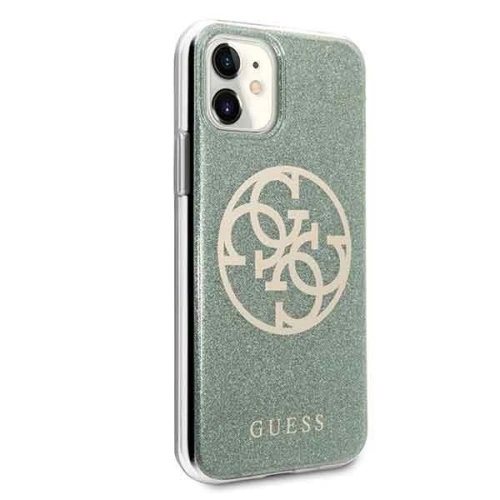 Kup Etui Guess GUHCN61PCUGLKA Apple iPhone 11 khaki tvrdý obal 4G Circle Glitter - GUE227KHA - {ean13} - Sklep Home Screen