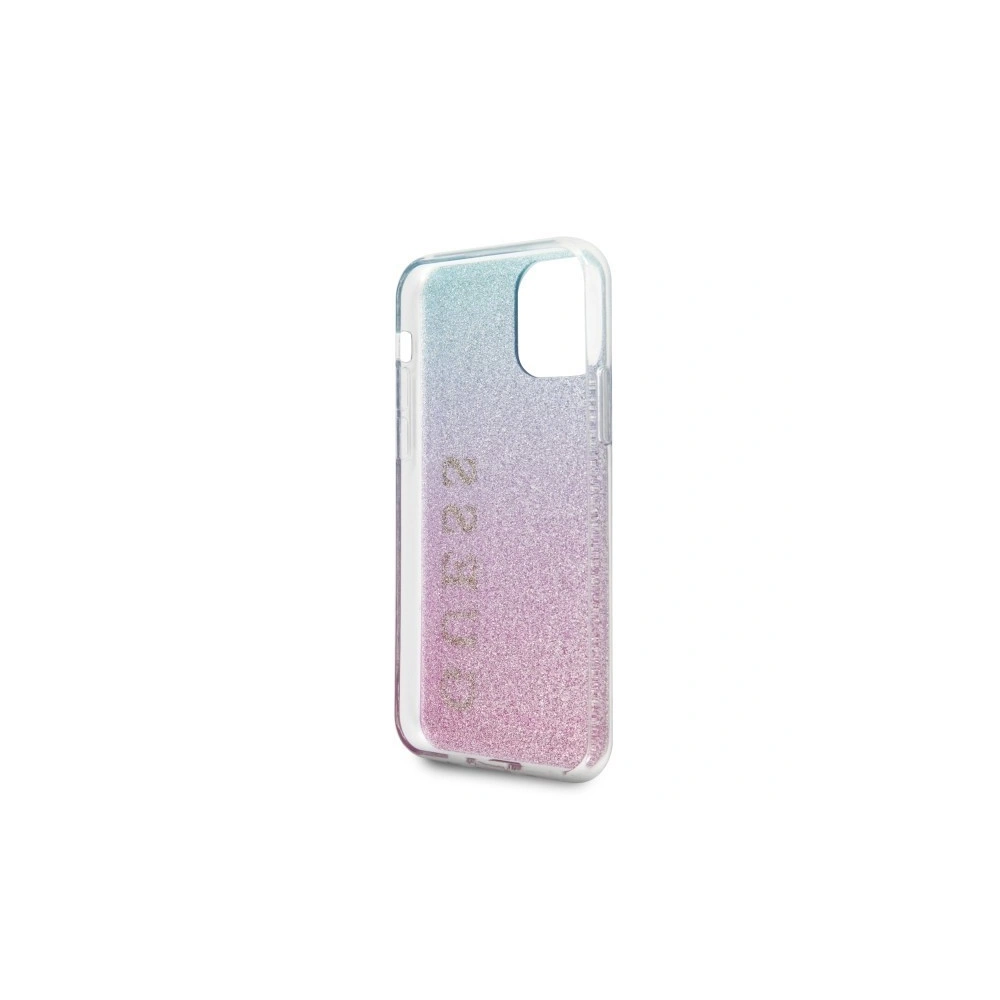 Etui Guess GUHCN61PCUGLPBL Apple iPhone 11 różowo-niebieski/pink blue hard case Glitter Gradient