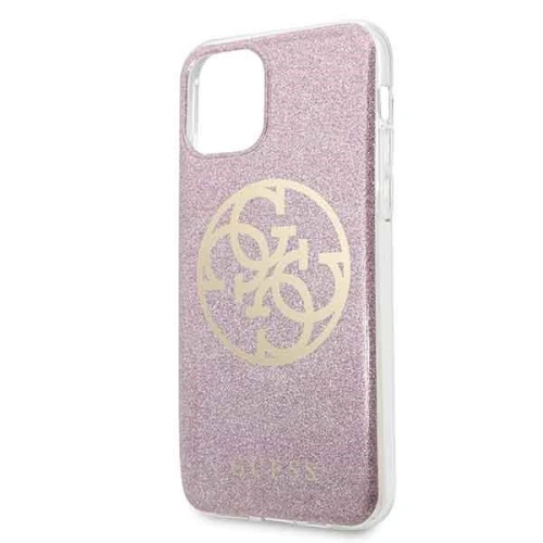 Kup Etui Guess GUHCN61PCUGLPI Apple iPhone 11 różowy/pink hard case 4G Circle Glitter - GUE229PNK - {ean13} - Sklep Home Screen