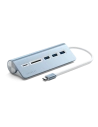 Adapter Satechi Aluminium-Hub USB-C / 3xUSB-A, micro/SD blau