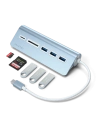 Kup Adapter Satechi Aluminium-Hub USB-C / 3xUSB-A, micro/SD blau - STH115 - {ean13} - Sklep Home Screen