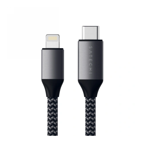 Buy Satechi USB-C / Lightning 29W, 480Mbps, 1.8m space gray - STH120 - {ean13} - Home Screen Store Europe