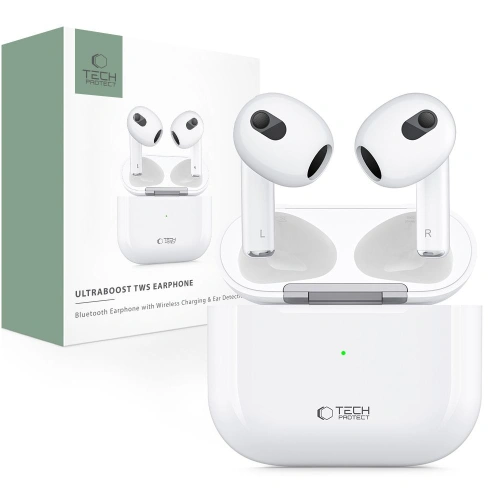 Kup Căști wireless intraauriculare Tech-Protect UltraBoost TWS Earphone Core albă - THP2785 - {ean13} - Sklep Home Screen