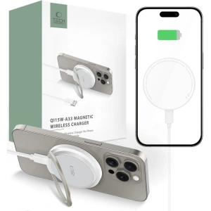 Kup Ładowarka bezprzewodowa Tech-Protect QI15W-A33 Magnetic MagSafe Wireless Charger White - THP2787 - {ean13} - Sklep Home Screen