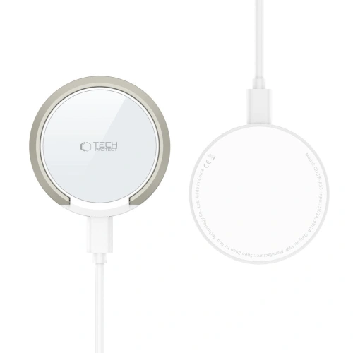 Kup Vezeték nélküli töltő Tech-Protect QI15W-A33 Magnetic MagSafe vezeték nélküli töltő fehér - THP2787 - {ean13} - Sklep Home Screen