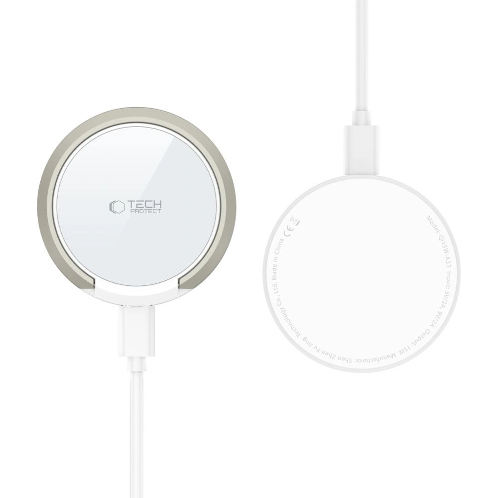Ładowarka bezprzewodowa Tech-Protect QI15W-A33 Magnetic MagSafe Wireless Charger White