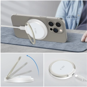 Kup Ładowarka bezprzewodowa Tech-Protect QI15W-A33 Magnetic MagSafe Wireless Charger White - THP2787 - {ean13} - Sklep Home Screen