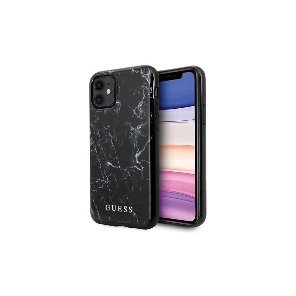 Etui Guess GUHCN61PCUMABK Apple iPhone 11 czarny/black Marble
