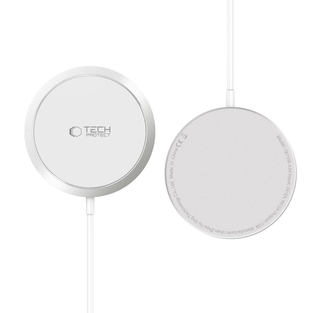 Ładowarka bezprzewodowa Tech-Protect QI15W-A34 Magnetic MagSafe Wireless Charger White