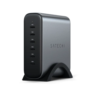 Buy Satechi 6-Port wall charger 6xUSB-C, GaN, 200W, PD, GaN space gray - STH126 - {ean13} - Home Screen Store Europe