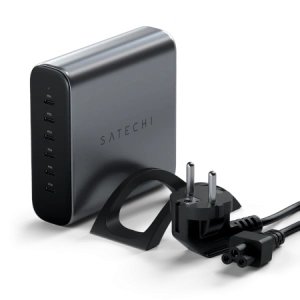 Buy Satechi 6-Port wall charger 6xUSB-C, GaN, 200W, PD, GaN space gray - STH126 - {ean13} - Home Screen Store Europe