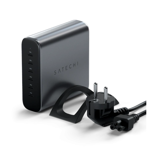 Kup Încărcătorul Satechi 6-Port 6xUSB-C GaN 200W PD GaN gri spațial - STH126 - {ean13} - Sklep Home Screen
