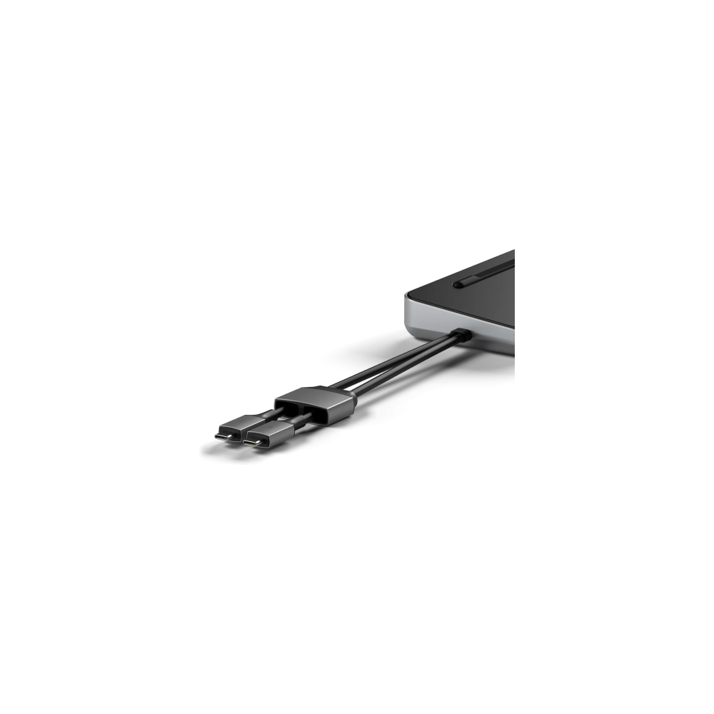 Stacja dokująca Satechi Dual Dock Stand MacBook 2xUSB-C / USB-C PD 75W,2xUSB-C,2xHDMI 2.0, DP 1.4 Port, 2xUSB-A,RJ45,M.2 SATA/NVMe