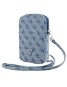 Torebă Guess GUWBZP4GFTSB Zip 4G Triangle albastru/blue
