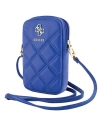 Geantă Guess GUWBZPSQSSGB Zip Quilted 4G albastru/blue