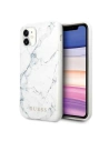 Guess Apple Tasche GUHCN61PCUMAWH iPhone 11 weiß/weiß Marmor