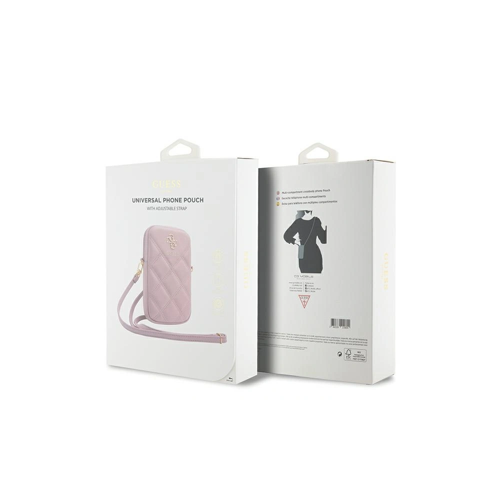 Torebka Guess GUWBZPSQSSGP Zip Quilted 4G różowy/pink