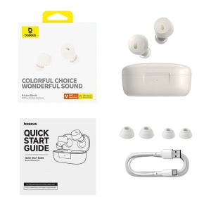 Kup Căști wireless in-ear Baseus Bowie E18 TWS ENC IPX4 albe - BSU4884 - {ean13} - Sklep Home Screen