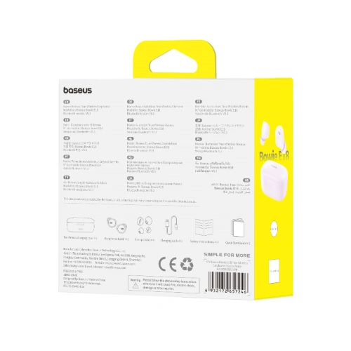 Buy Baseus Bowie E18 TWS ENC IPX4 purple - BSU4885 - {ean13} - Home Screen Store Europe