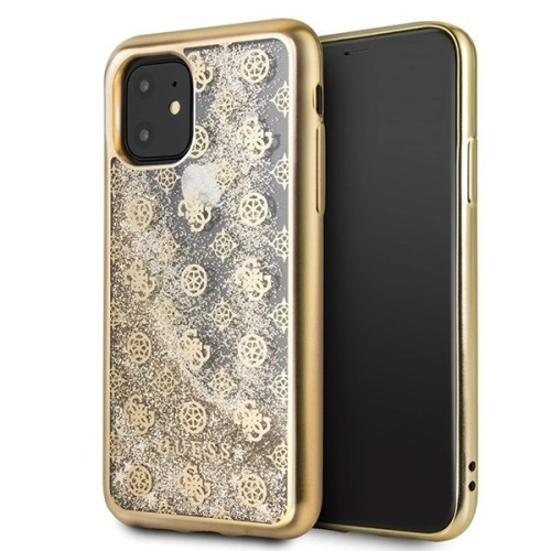 Kup Etui Guess GUHCN61PEOLGGO Apple iPhone 11 aurie/gold hard case 4G Peony Liquid Glitter - GUE232GLD - {ean13} - Sklep Home Screen
