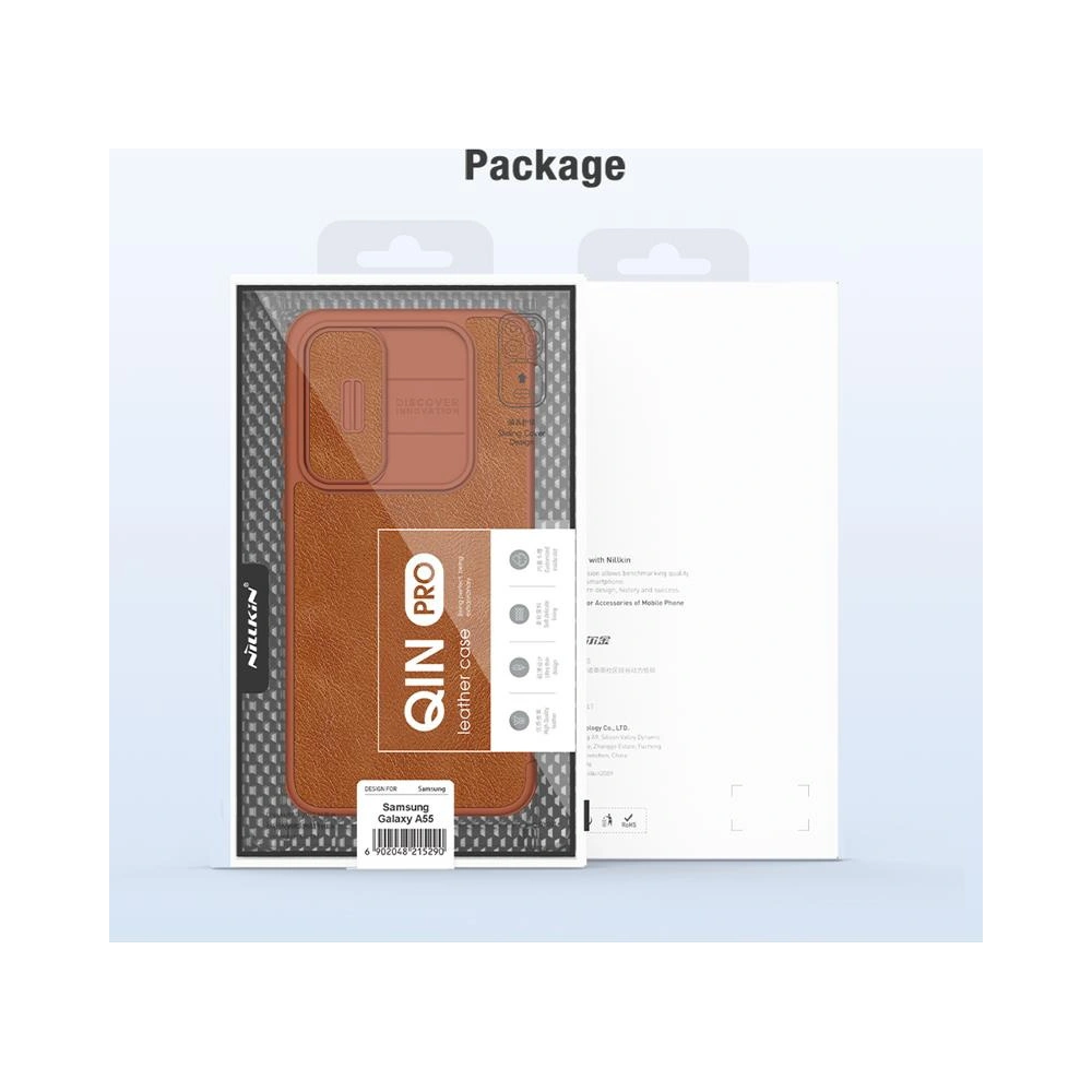 Etui Nillkin Qin Pro Leather Case Samsung Galaxy A55 5G Black / Czarny