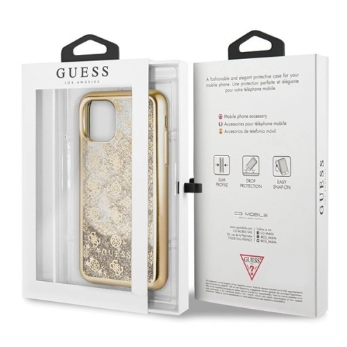 Kup Etui Guess GUHCN61PEOLGGO Apple iPhone 11 aurie/gold hard case 4G Peony Liquid Glitter - GUE232GLD - {ean13} - Sklep Home Screen