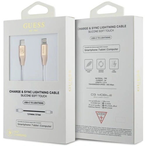 Kup Kábel Guess GUCLLALRGDD USB-C / Lightning 1.5m Gyors Töltés Emblémás Arany/zöld arany - GUE3403 - {ean13} - Sklep Home Screen