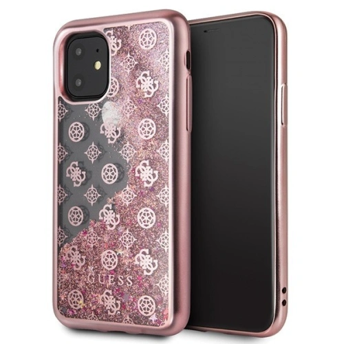 Kup Etui Guess GUHCN61PEOLGPI Apple iPhone 11 rózsaszín-arany/rosegold kemény tok 4G Peony Liquid Glitter - GUE233PNKGLD - {ean13} - Sklep Home Screen
