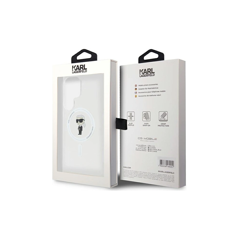 Etui Karl Lagerfeld KLHMS24LHFCKNOT Samsung Galaxy S24 Ultra hardcase IML Ikonik MagSafe transparent