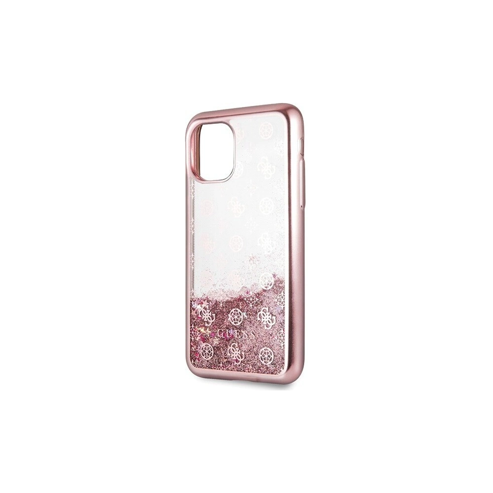 Etui Guess GUHCN61PEOLGPI Apple iPhone 11 różowo-złoty/rosegold hard case 4G Peony Liquid Glitter