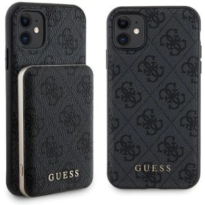 Buy Guess GUBPM5N614GEMGK Apple iPhone 11 hardcase + Powerbank 5000mAh MagSafe 4G Metal Logo black - GUE3405 - {ean13} - Home Screen Store Europe