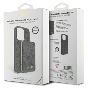 Kup Zestaw Guess GUBPM5P13L4GEMGK Apple iPhone 13 Pro hardcase + Powerbank 5000mAh MagSafe 4G Metal Logo czarny/black - GUE3406 - {ean13} - Sklep Home Screen