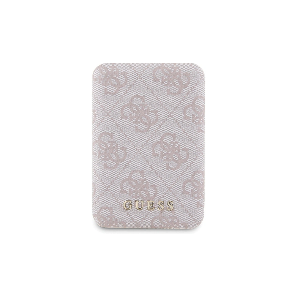 Zestaw Guess GUBPM5P14L4GEMGP Apple iPhone 14 Pro hardcase + Powerbank 5000mAh MagSafe 4G Metal Logo różowy/pink
