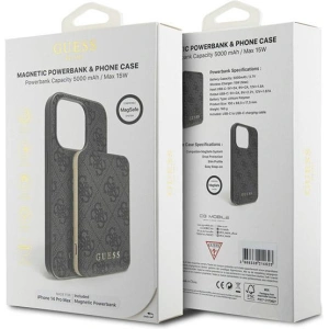 Buy Guess GUBPM5P14X4GEMGK Apple iPhone 14 Pro Max hardcase + Powerbank 5000mAh MagSafe 4G Metal Logo black - GUE3410 - {ean13} - Home Screen Store Europe