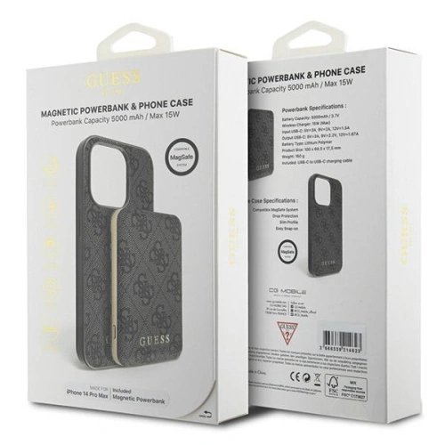 Kup Zestav Guess GUBPM5P14X4GEMGK Apple iPhone 14 Pro Max hardcase + Powerbank 5000mAh MagSafe 4G Metal Logo černý/black - GUE3410 - {ean13} - Sklep Home Screen
