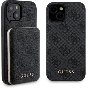 Buy Guess GUBPM5P15S4GEMGK Apple iPhone 15 hardcase + Powerbank 5000mAh MagSafe 4G Metal Logo black - GUE3414 - {ean13} - Home Screen Store Europe