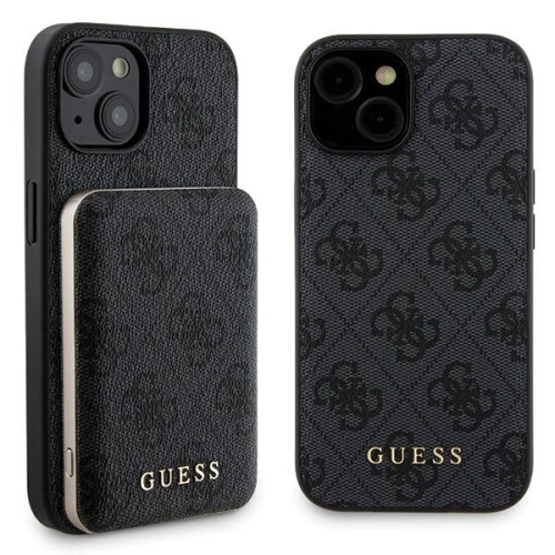 Kup Set Guess GUBPM5P15S4GEMGK Apple iPhone 15 Hardcase + Powerbank 5000mAh MagSafe 4G Metall-Logo schwarz/black - GUE3414 - {ean13} - Sklep Home Screen
