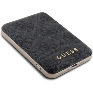 Zestaw Guess GUBPM5P15S4GEMGK Apple iPhone 15 hardcase + Powerbank 5000mAh MagSafe 4G Metal Logo czarny/black